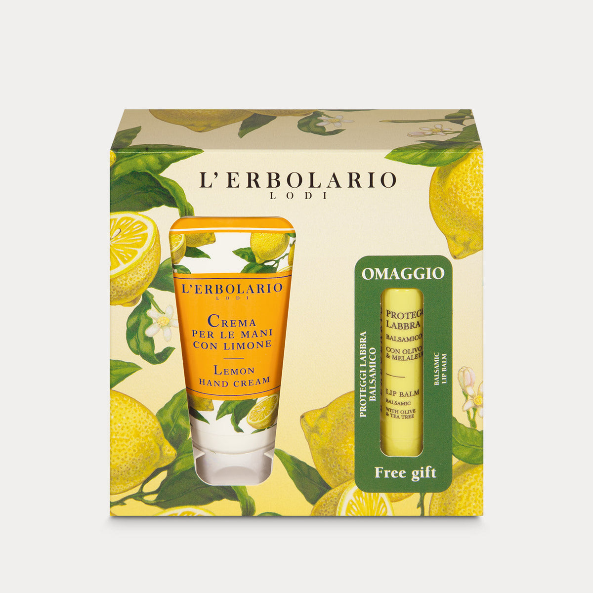 Crema Mani Limone e Proteggilabbra in omaggio