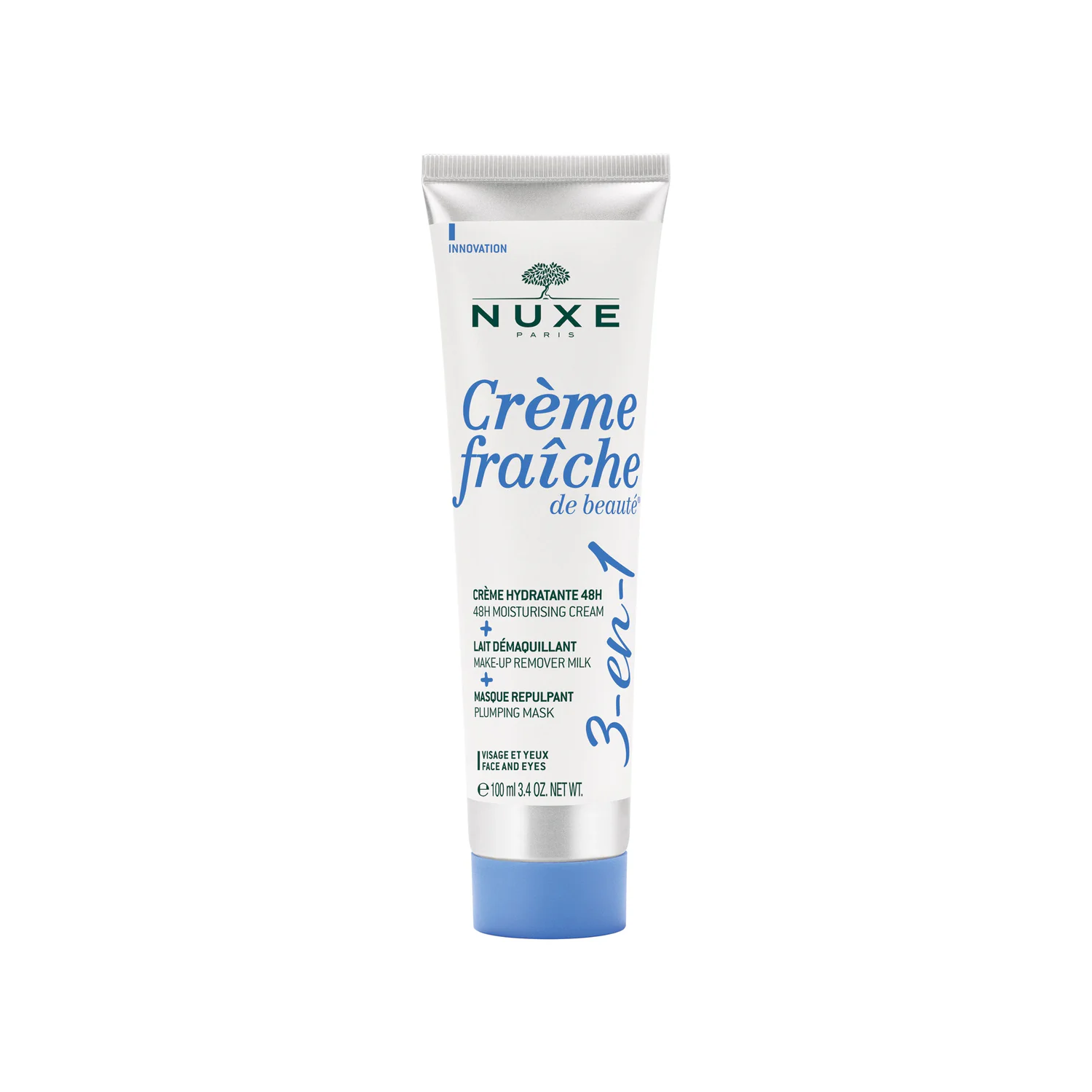 Crème fraîche de beauté® 3 in 1, Crema idratante 48h, Latte struccante, Maschera rimpolpante